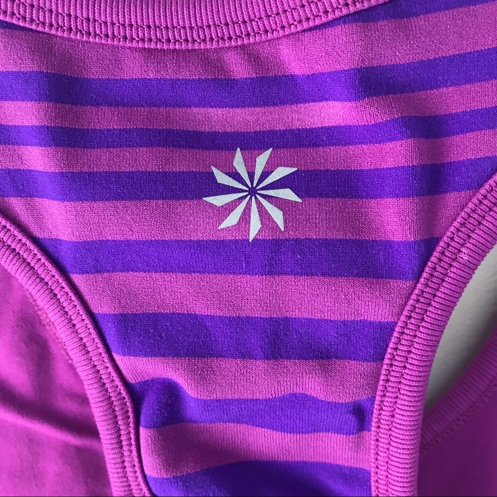 Athleta Neon Stripe Racerback Tank Top Small - Picture 6 of 6